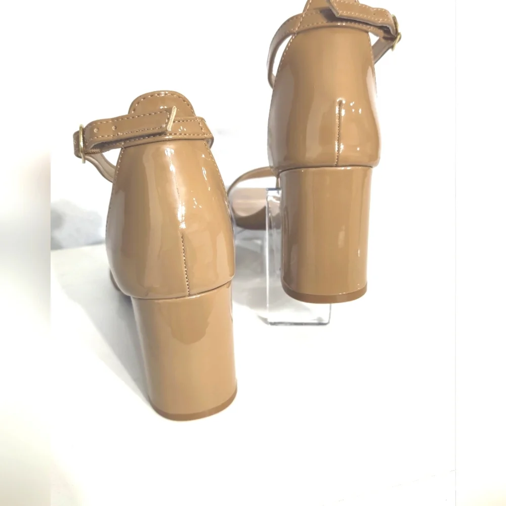 Women's Jones New York Early Dress High Block Heels Size 7.5 In Beige Color - Picture 3 of 7